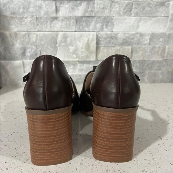 Journee Collection Dark Brown Block Heels - Picture 4 of 5